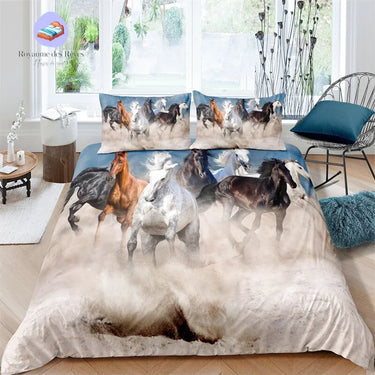Housse de Couette Cheval de Course